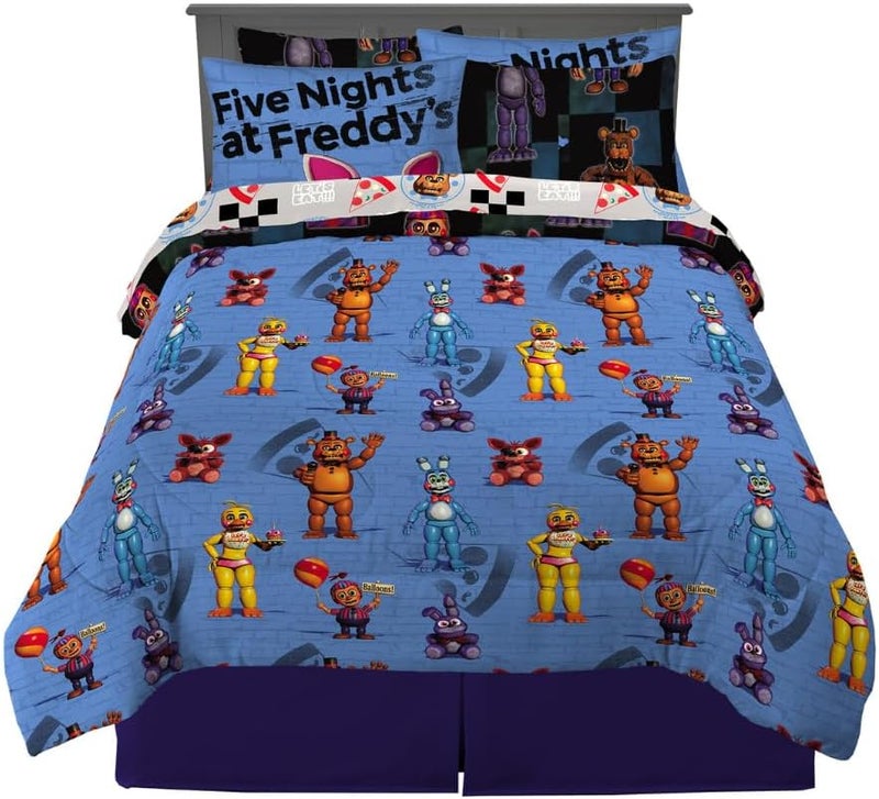 Franco Five Nights at Freddy's Kids Bedding Super Soft & Cozy Comforter and Sheet Set with Sham, 7 Piece Queen Size, (Officially Licensed Product) by - Image 2